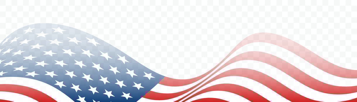 USA flag background, American waving flag banner vector