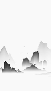 vertical watercolor ink painting art illustration landscape vector