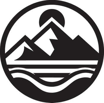 Mountain illustration with a background. vector
