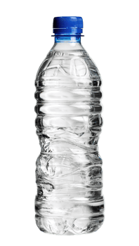 Water Bottle Clear Plastic With Blue Cap Isolated On Transparent Background png