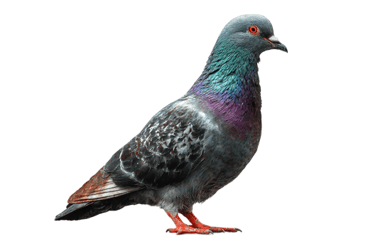 Isolated Pigeon in Format with Transparent Background a Nature Wildlife Image png