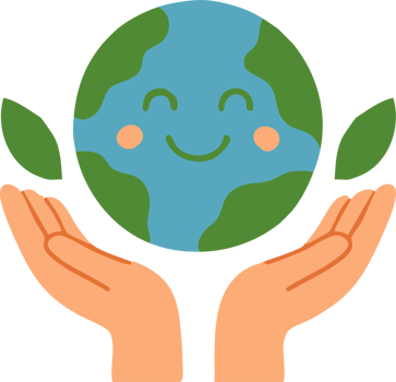 Illustration of Earth Globe Held by Hands png