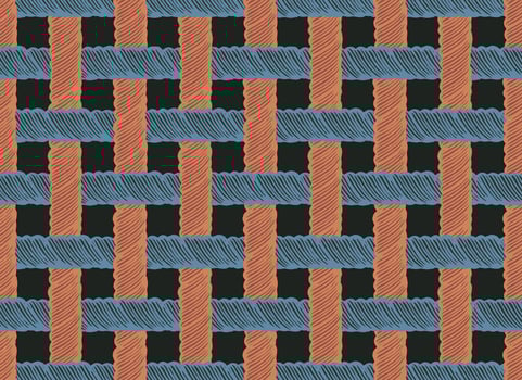 Close up rope and thread simple weaving abstract pattern, Japanese folk, ethnic hand drawn brush lines, wood carving, basketry texture background, minimal graphic for textile, carpet, decoration vector