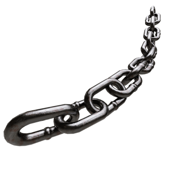 metallic boat chain link on transparent background png