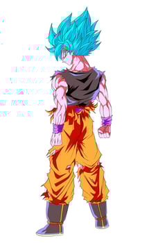 Goku SSJ Blue, famous anime character, full color vector