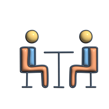Modern 3D Office Gathering Brainstorm Icons Set png