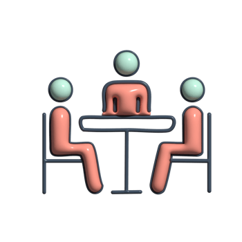 Adorable 3D Team Collaboration Discussion Symbols png