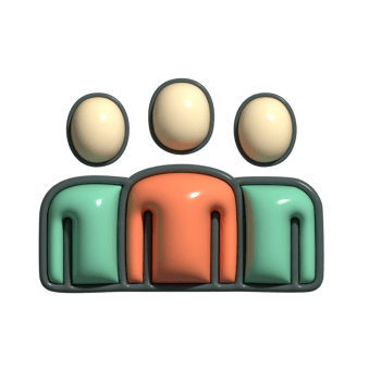 3D Cartoon Business Teamwork Collaboration Icons png