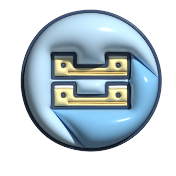 3D Cartoon Data Archiving Storage Icons png