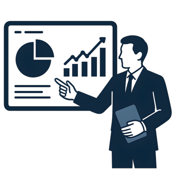 Business presentation statistics growth trends office infographic corporate environment professional viewpoint data analysis png
