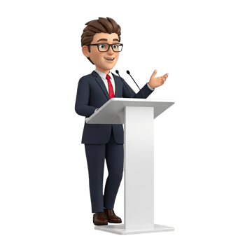 Cartoon Businessman Speech png