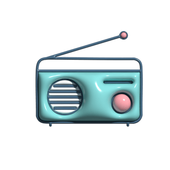 Vibrant 3D Communication Audio Receiver Icons png