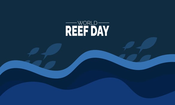 Coral reef protection template, marine life preservation concept, perfect for environmental campaigns and educational materials vector