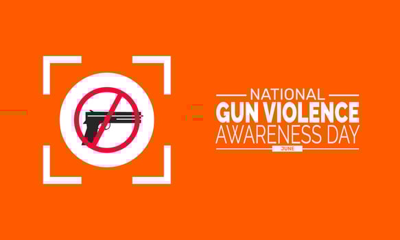 Gun Violence Awareness Day background template, prevention and safety concept for banners and posters vector