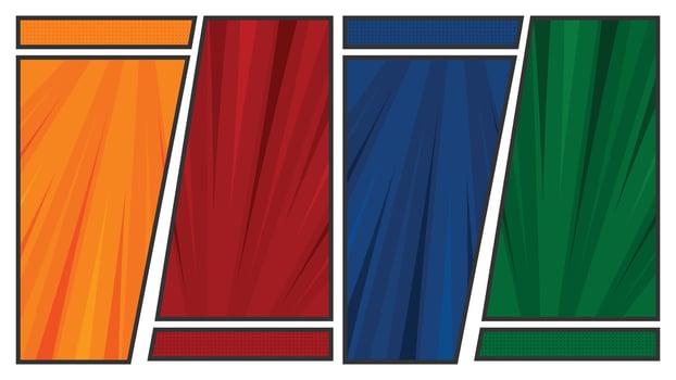 Colorful Comic Panel Style Background with Vibrant Colors vector