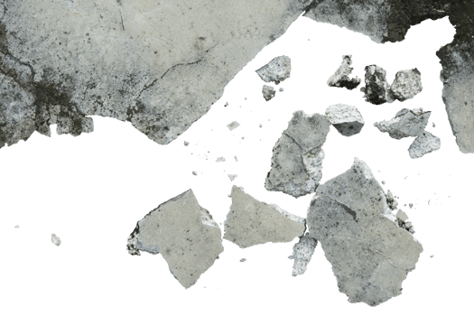 broken concrete with particle png