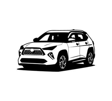 modern suv car image art silhouette vector