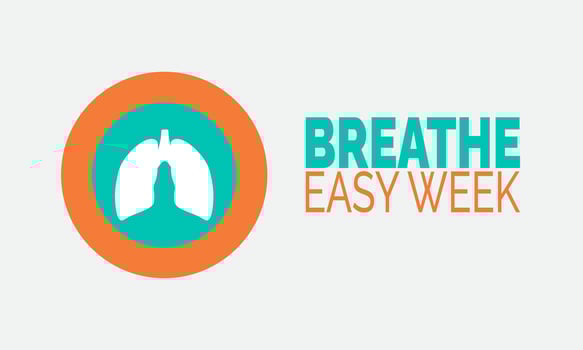 Breathe Easy Week health template, clean air and wellness theme, perfect for card, poster, banner, and social media design vector