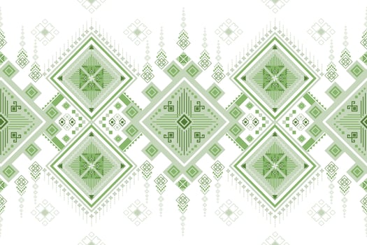 seamless green geometric pattern vector