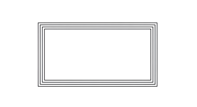 Simple Rectangular Frame With Light Blue Inner Border png
