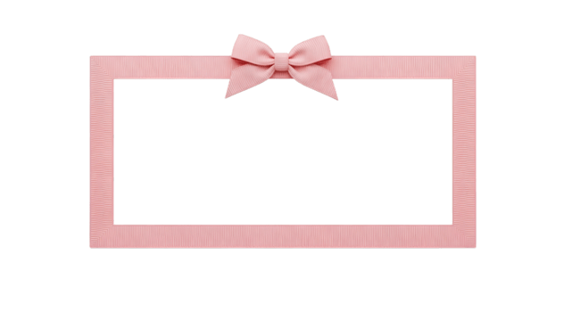 Pink Pastel Frame With Bow png