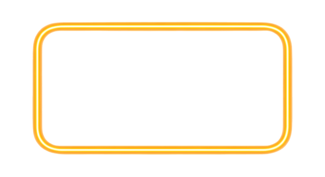 Orange Rectangular Frame With Double Border png