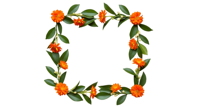 Floral Square Frame png