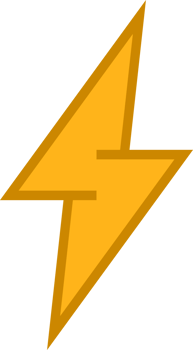 Electric thunder bolt yellow icon png