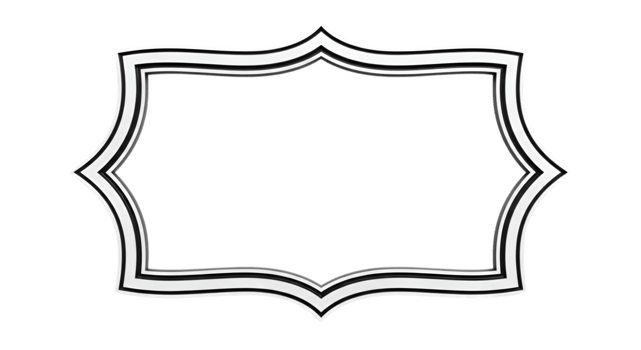 Elegant Decorative Silver Frame png