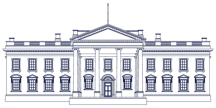 White house line art vector