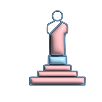 Classical 3D Art Cultural Statue Icons Set png