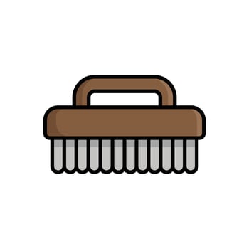 Cleaning Brush Icon Set vector