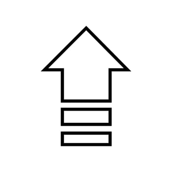 Up arrow icon isolated on white background for your web and mobile app design, Up arrow logo concept vector
