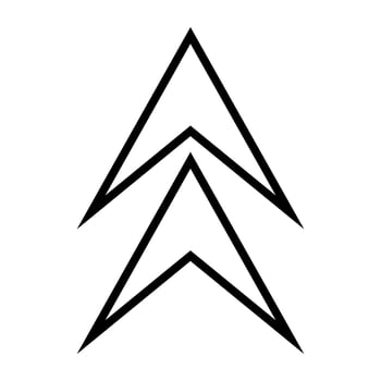 Arrow icon. Black illustration isolated on white background for graphic and web design. vector