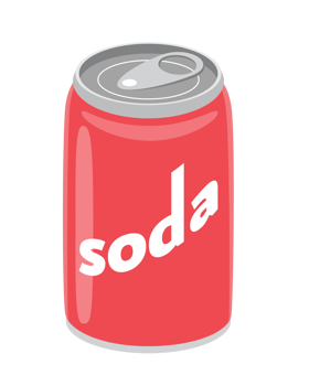 Illustration of a Red Soda Can png