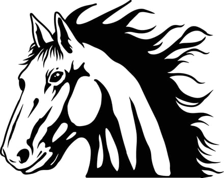 silhouette horse illustration vector