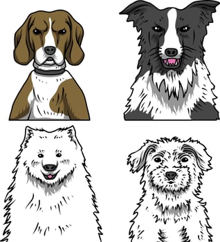 cute dog pet illustration vector