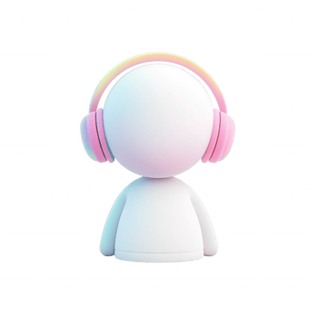 3d icon setting service representative wearing headset providing customer support in professional isolated Digital on transparent background png
