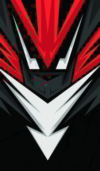 Dynamic Red and Black Esports Jersey Template vector