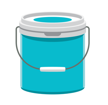 Blue Paint Bucket Illustration png