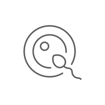 Fertilization icon in line style. For your design, logo. illustration. Editable stroke vector