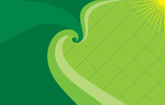 Vibrant Green Swirl and Grid vector