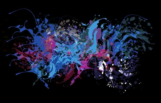 Dynamic Colorful Spray Paint Explosion vector