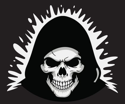 A simple and clean symbol of a skull face. vector