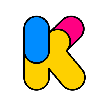 Vibrant Letter K Logo Design - Modern Alphabet Icon with Stylized Typography and Dynamic Colors, Ideal for Branding, Apps, and Creative Graphic Projects. png