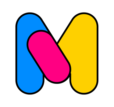 Vibrant Letter M Logo Design - Modern Alphabet Icon with Stylized Typography and Dynamic Colors, Ideal for Branding, Apps, and Creative Graphic Projects. png