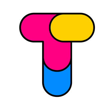 Dynamic Letter T Logo Design - Modern Alphabet Icon with Stylized Typography and Vibrant Colors, Ideal for Branding, Apps, and Contemporary Graphic Projects. png