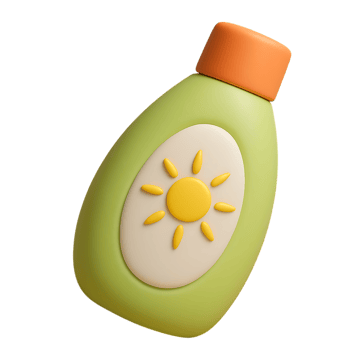 sunscreen 3d cartoon illustration png