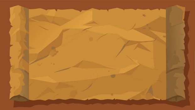 Detailed Illustration of an Old Paper Scroll for Historical Designs vector
