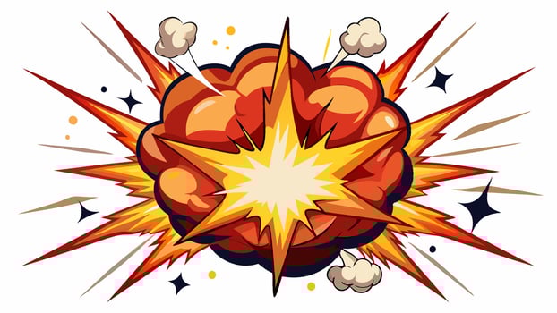 Vibrant Explosion of Comic Book Style Effect with Intense Energy vector